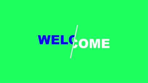 Welcome Green Screen Text Animation 10750215 Stock Video At Vecteezy