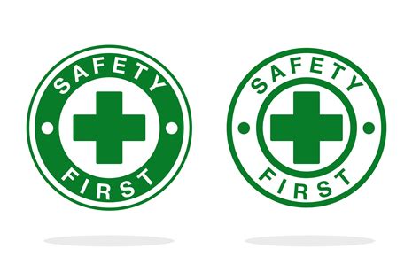 Green White Safety First Icons 1180926 Vector Art At Vecteezy