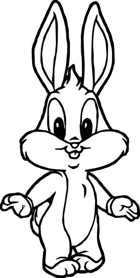 Nice Cute Front View Baby Bugs Bunny Coloring Page