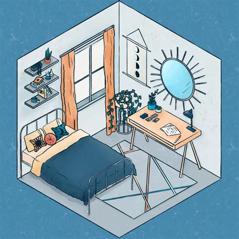 Isometric Bedroom By Uepink Imaginaryinteriors Phòng Mỹ Thuật Mỹ