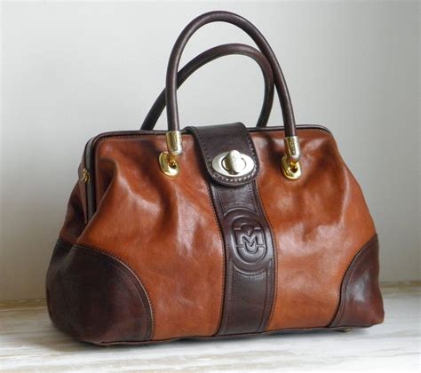 Black Leather Handbag Made In Italy