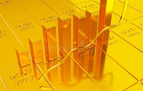 Investing In Gold Stocks Gold Trading Concept Stock Illustration