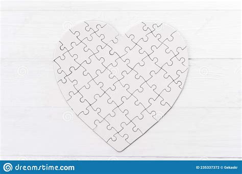Heart Shaped Jigsaw Puzzle Stock Photo Image Of Work 235337372