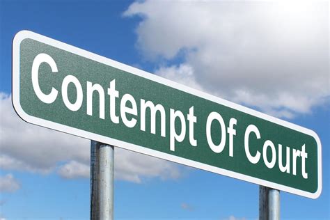 Contempt of court is behavior that opposes or defies the authority, justice, and dignity of the court. Contempt of Court - Free of Charge Creative Commons Green ...