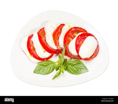 Italian Cuisine Insalata Caprese Caprese Salad Top View Of Sliced