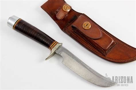 Model 4 5 1950s Brown Button Heiser Sheath Arizona Custom Knives