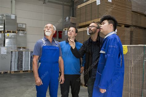Factory Workers With Supervisor Stock Image F0119225 Science