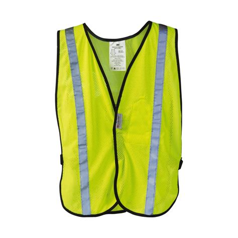 3m Large Lime Yellow Polyester High Visibility Reflective Safety Vest