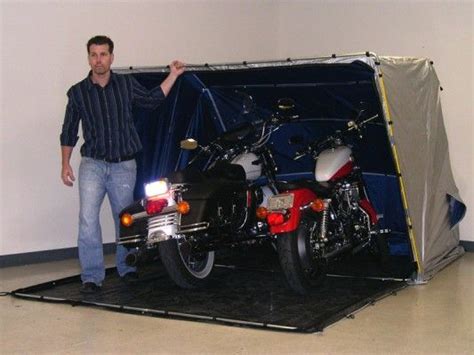 Double Motorcycle Portable Storage Shed System Storageshedsoutlet