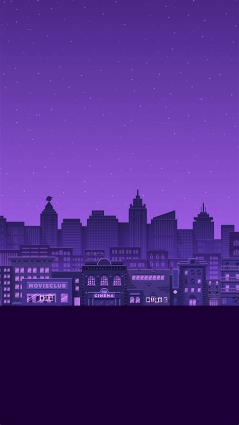 1080x1920 Purple City Iphone 7 6s 6 Plus And Pixel Xl One Plus 3 3t