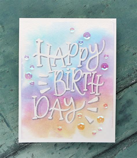 This art ecard is really beautiful and it will make a girl's a simple card is sometimes more effective than any complex birthday ecard, especially for a simple one! Relaxing Watercolor Painting & Lettering - Birthday Card - kwernerdesign blog