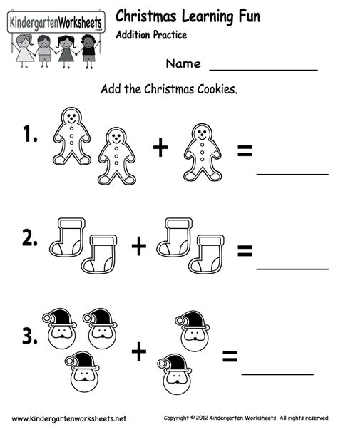 Free Printable Christmas Math Worksheets Kindergarten Lexias Blog