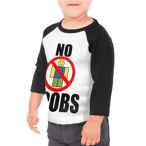 No Noobs Childrens 34 Sleeve T Shirt Black6red