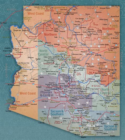 Detailedarizonamap Arizona Map Printable Maps Map Images