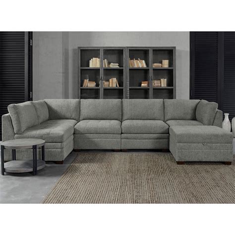 Outdoor sectional set clearance 999. Thomasville Tisdale Light Grey 6 Piece Modular Fabric Sofa | Costco UK