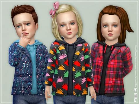 The Sims Resource Printed Toddler Jacket 02 By Lillka • Sims 4 Downloads