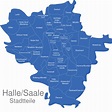 Halle Stadtteile interaktive Landkarte | Image-maps.de