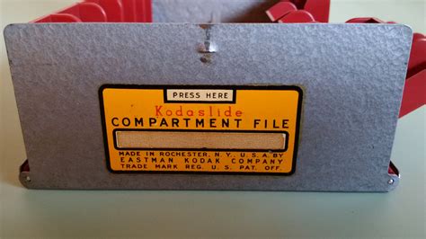 Eastman Kodak Kodaslide Compartment File Slide Storage Tray Box F Reticulum