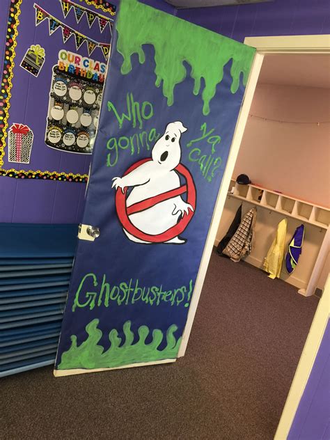 Ghostbusters Door For My Classroom Falldoordecorationsclas
