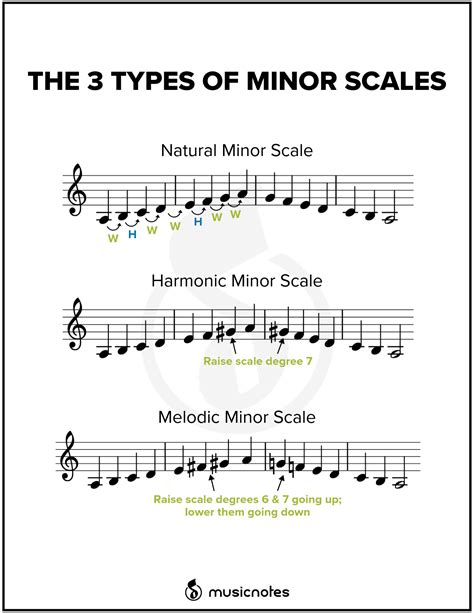 The 3 Types Of Minor Scales In Music Music Theory Piano Teaching