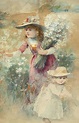 Maud Humphrey - "Girls collecting flowers" - 1900