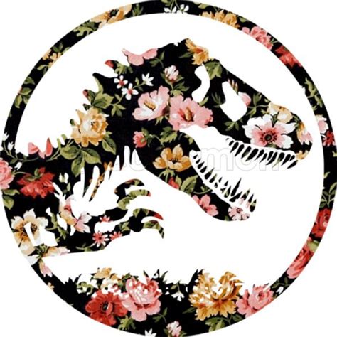 Jurassic Park Inspired Floral Logo Mens Tshirts Tshirt Art Floral