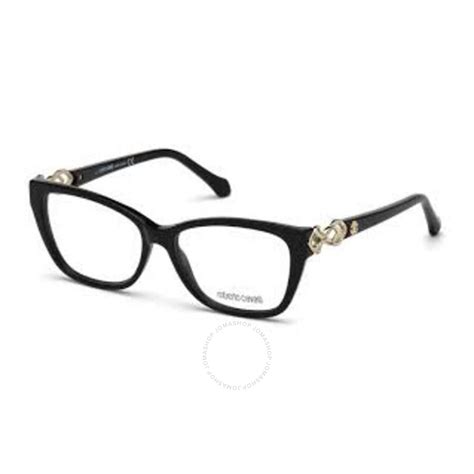 Roberto Cavalli Ladies Black Rectangular Eyeglass Frames Rc506000153