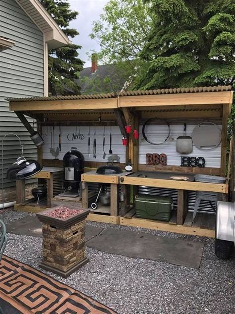 Diy Outdoor Grill Stations Kitchens With Images Outdoor Grill Station Bbq Shed