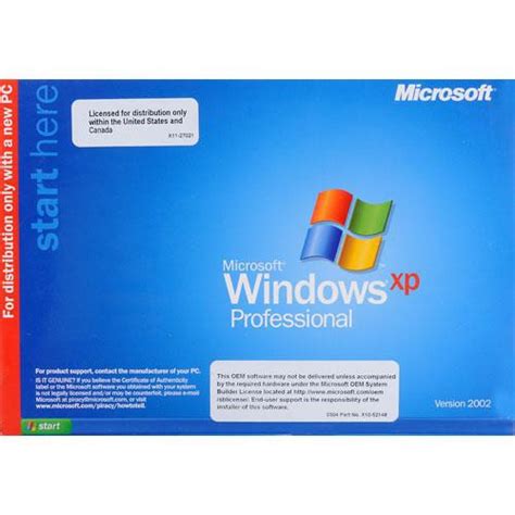 Microsoft Windows Xp Professional Edition Sp3 Cd Rom E85 05679