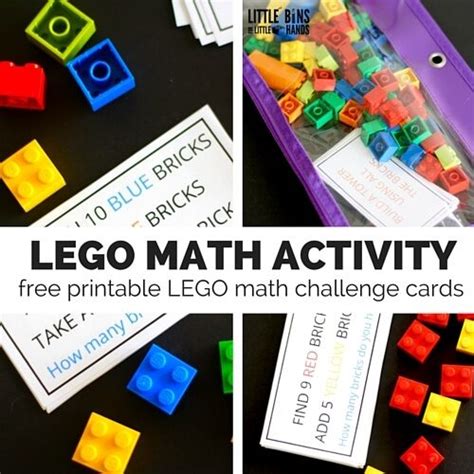 Lego Math Challenge Cards Little Bins And Bricks
