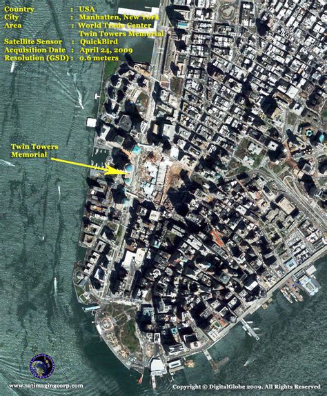 Quickbird Satellite Image Of Manhattan Satellite Imaging Corp