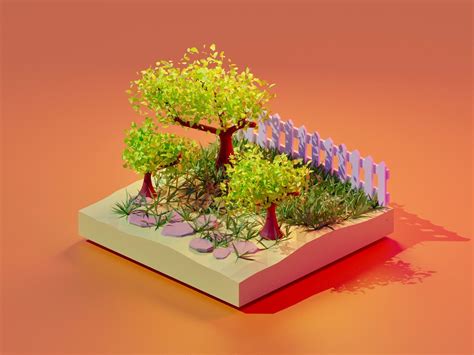 Garden 3d Model Blender 3d By Jayaprakash Y On Dribbble