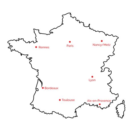Les bonnes réponses à la carte vierge des villes de france. carte-de-france-villes - Better Human Cie