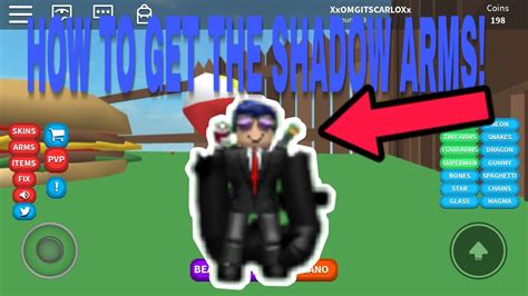 Roblox How To Get The Shadow Arms In Roblox Noodle Arms Youtube