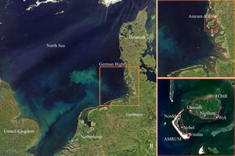 Satellite Image Of The North Sea Nasa Visible Earth 2018 On The Left