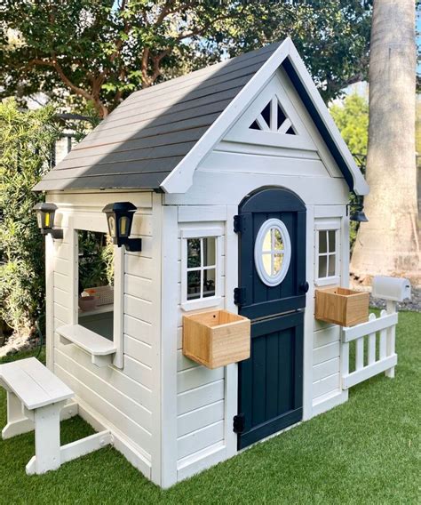 Outdoor Farmhouse Style Playhouse Zahara Etsy In 2020 Play Houses