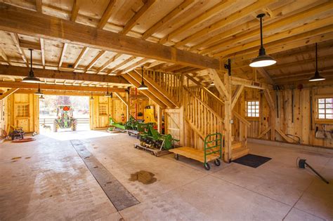 Find your perfect pole barn plans in these free plans: Post & Beam Barn Interior | Shop & Storage Barn | Sand ...