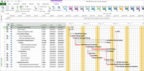How To Print Timeline And Gantt Chart In Ms Project Chart Examples