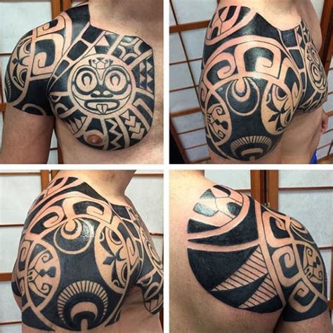 80 Tribal Shoulder Tattoos For Men Masculine Design Ideas