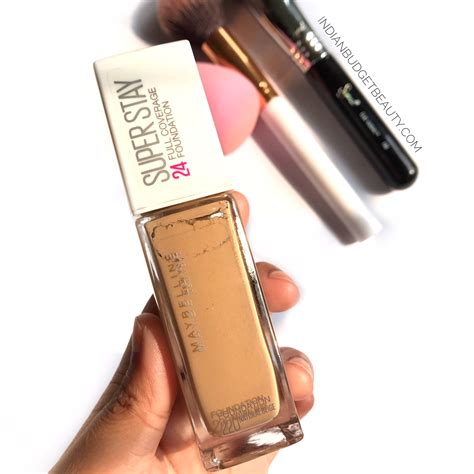 Maybelline SUPERSTAY Full Coverage Foundation 220 Review - Indian ...