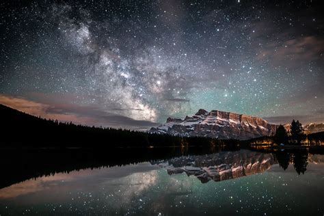 Milky Way Reflection Banff National Park — Jason R Wilson Banff