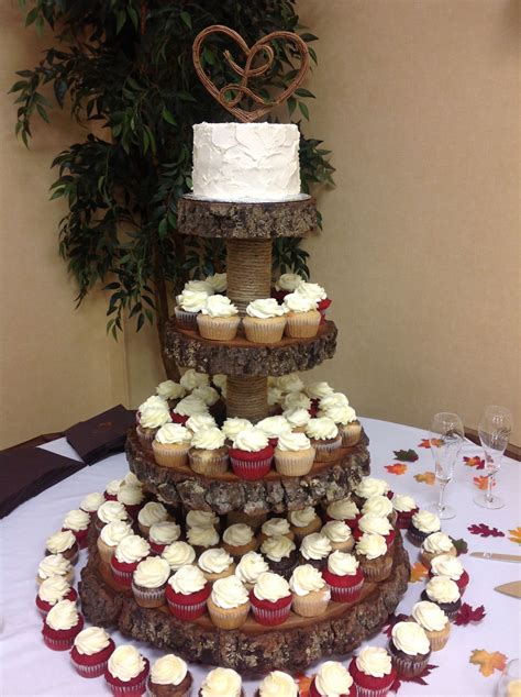 Fall Cupcake Wedding Tiers On Tree Stand Fall Cupcakes Wedding