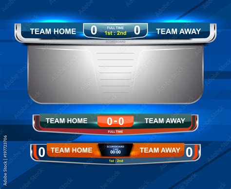 Scoreboard Broadcast And Lower Thirds Template For Sport Soccer And