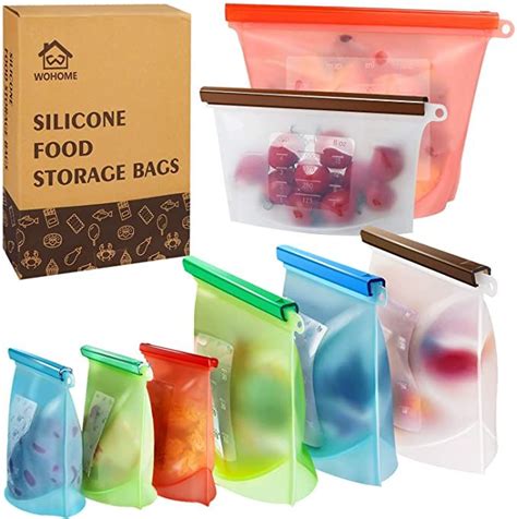 Reusable Silicone Food Storage Bags Wohome Freezer