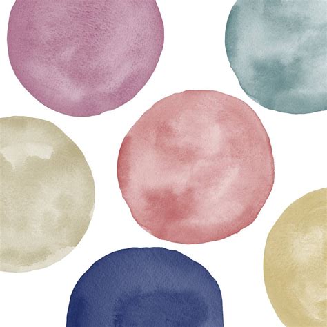 Watercolor Circles Clipart Watercolor Clipart Dots Muted Etsy