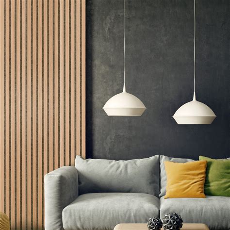 Acupanel® Contemporary Oak Grey Felt Acoustic Wood Wall Panels240cm X