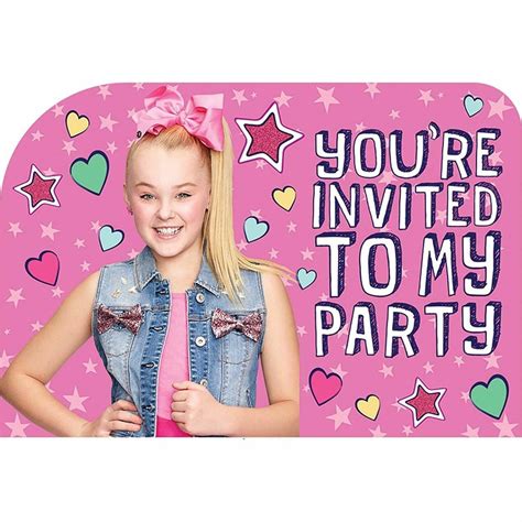 Jojo Siwa Birthday Party Invitations