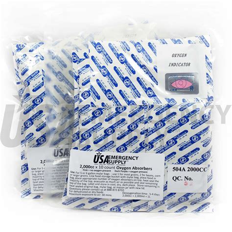 2000cc Packfreshusa Oxygen Absorbers Individually Sealed Long Term Food