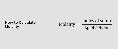 How To Calculate Molality