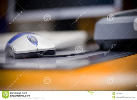 Computer Mouse On The Table Stock Photo Image Of Office Computer